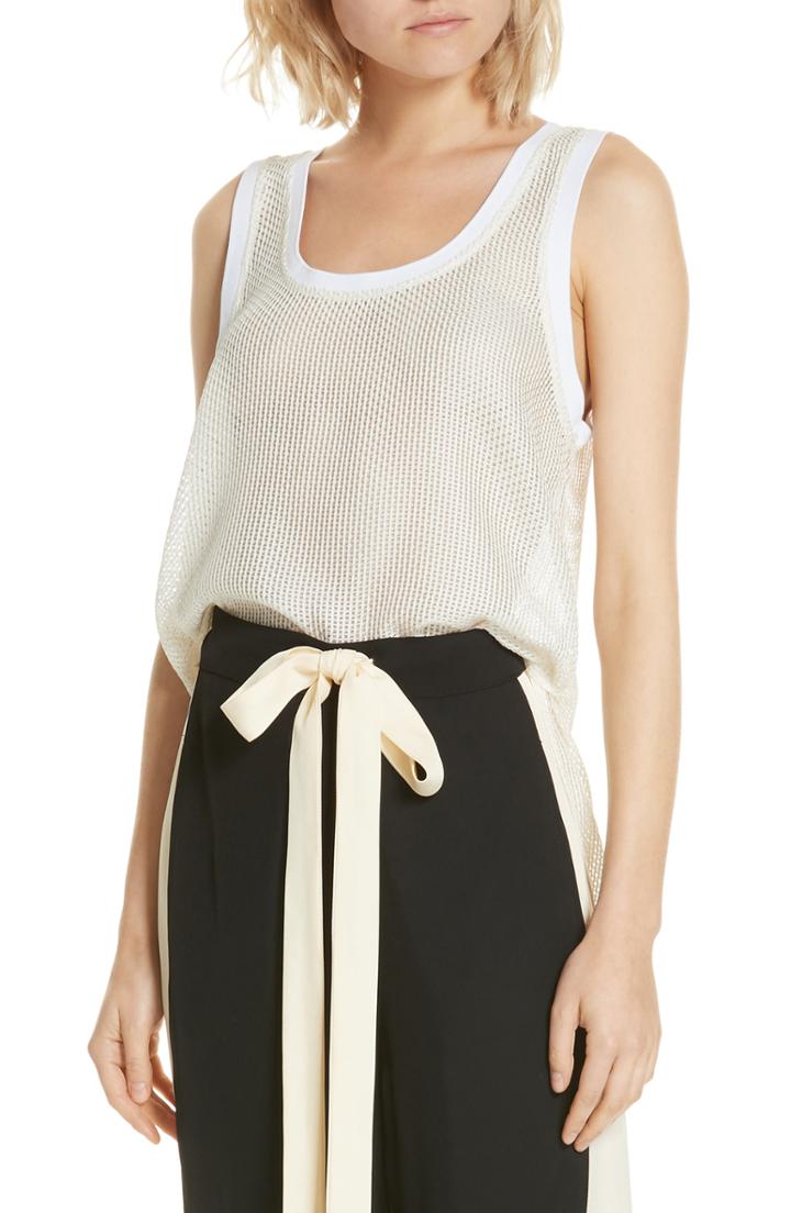 Women's Lee Mathews Didion Mesh Tank Top - White