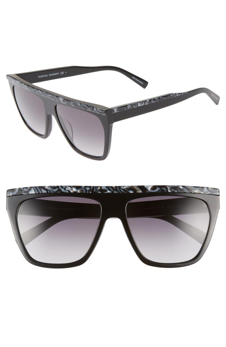 Women's Rebecca Minkoff Jane2 58mm Gradient Square Sunglasses - Black