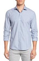 Men's Culturata Slim Fit Plaid Sport Shirt, Size - Blue
