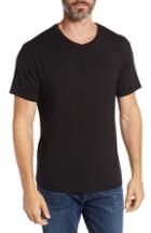 Men's Stone Rose V-neck Modal T-shirt (xs) - Black