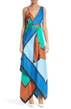 Women's Diane Von Furstenberg Scarf Hem Silk Maxi Dress