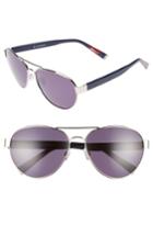 Women's Ed Ellen Degeneres 62mm Oversize Aviator Sunglasses - Silver Blue