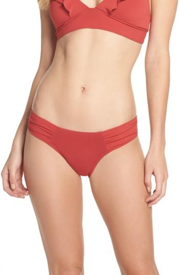 Women's Robin Piccone Ava Bikini Bottoms - Red