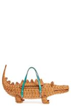 Kate Spade New York Swamped 3d Wicker Alligator Handbag - Brown