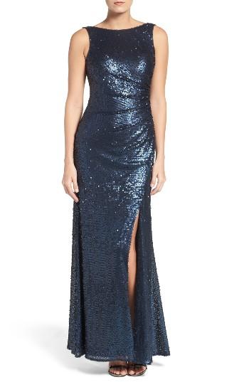 Women's Adrianna Papell Mesh A-line Gown