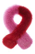 Women's Charlotte Simone Polly Pop Genuine Fox Fur Scarf, Size - Red