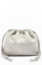 Topshop Premium Leather Drawstring Crossbody Bag -