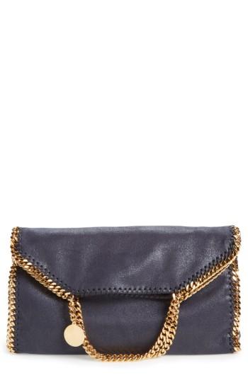 Stella Mccartney 'falabella' Faux Leather Foldover Tote - Blue