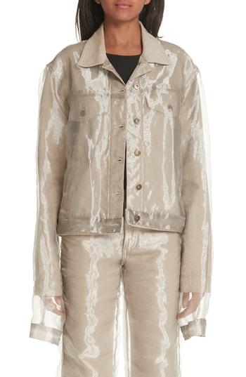 Women's Y/project Organza Denim Jacket - Beige