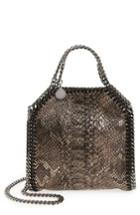 Stella Mccartney Tiny Falabella Python Print Faux Leather Shoulder Bag - Metallic