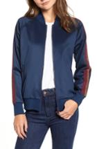 Women's Pam & Gela Metallic Stripe Track Jacket, Size - Blue