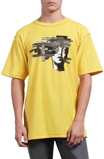 Men's Volcom Noa Head Noise T-shirt - Yellow