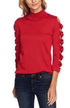 Women's Cece Bow Sleeve Sweater - Red
