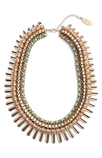 Women's Adia Kibur Crystal & Suede Statement Necklace