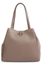 Tory Burch Mcgraw Leather & Suede Satchel - Brown