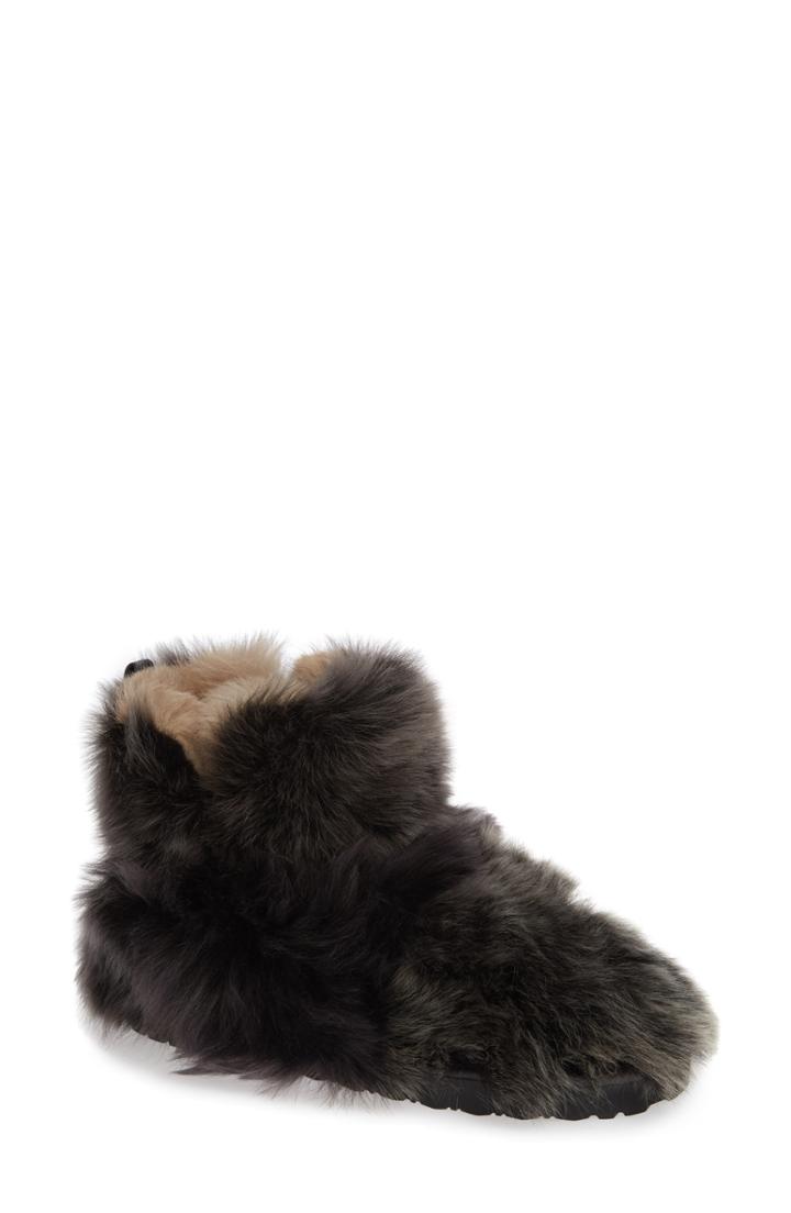 Women's Stuart Weitzman Janica Genuine Shearling Bootie M - Black
