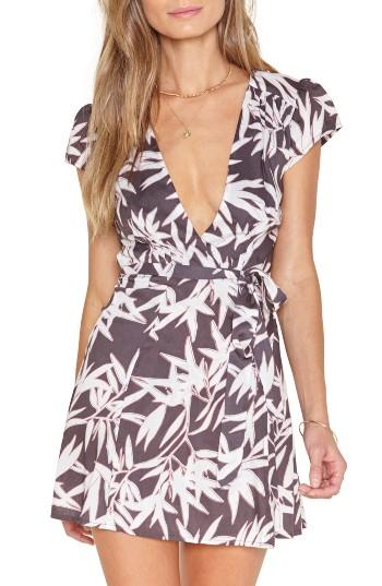 Women's Amuse Society Turner Wrap Dress - Grey