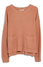Women's Madewell Patch Pocket Pullover Sweater - Brown