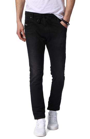 Men's Diesel Krooley Skinny Slouchy Jogger Jeans - Black