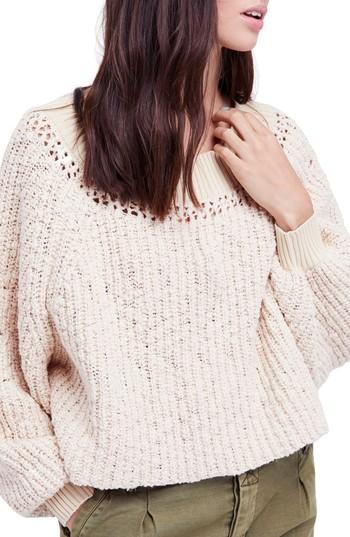 Women's Free People Pandora's Boatneck Sweater - Ivory