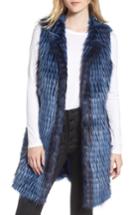 Women's Heurueh Dion Faux Fur Vest, Size - Blue