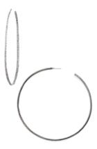 Women's Cz By Kenneth Jay Lane Skinny Inside Out Hoop Earrings