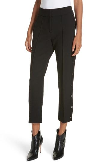 Women's Veronica Beard Irving Side Snap Pants - Black
