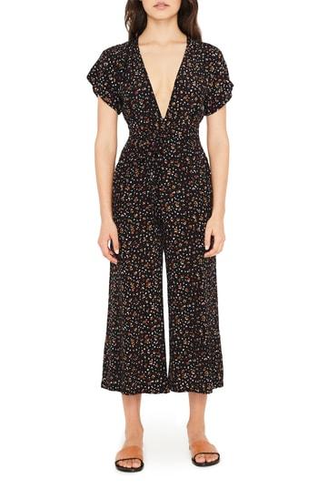 Women's Faithfull The Brand Alena Ditsy Floral Print Jumpsuit - Black
