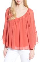 Women's Chelsea28 Flowy Chiffon Top, Size - Red