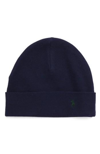 Men's Polo Ralph Lauren Thermal Cuff Cotton Cap - Blue