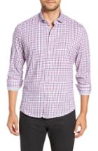 Men's Stone Rose Trim Fit Knit Sport Shirt, Size - Pink