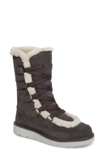 Women's Timberland Kenniston Faux Fur Water Resistant Mukluk Boot .5 M - Grey