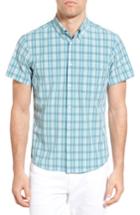 Men's Mizzen+main Whitney Plaid Short Sleeve Sport Shirt, Size - Green