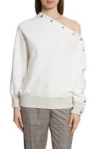 Women's Rag & Bone Kate Side Snap Cold Shoulder Sweatshirt - Ivory