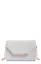 Ted Baker London Textured Bar Faux Leather Crossbody Bag - Grey