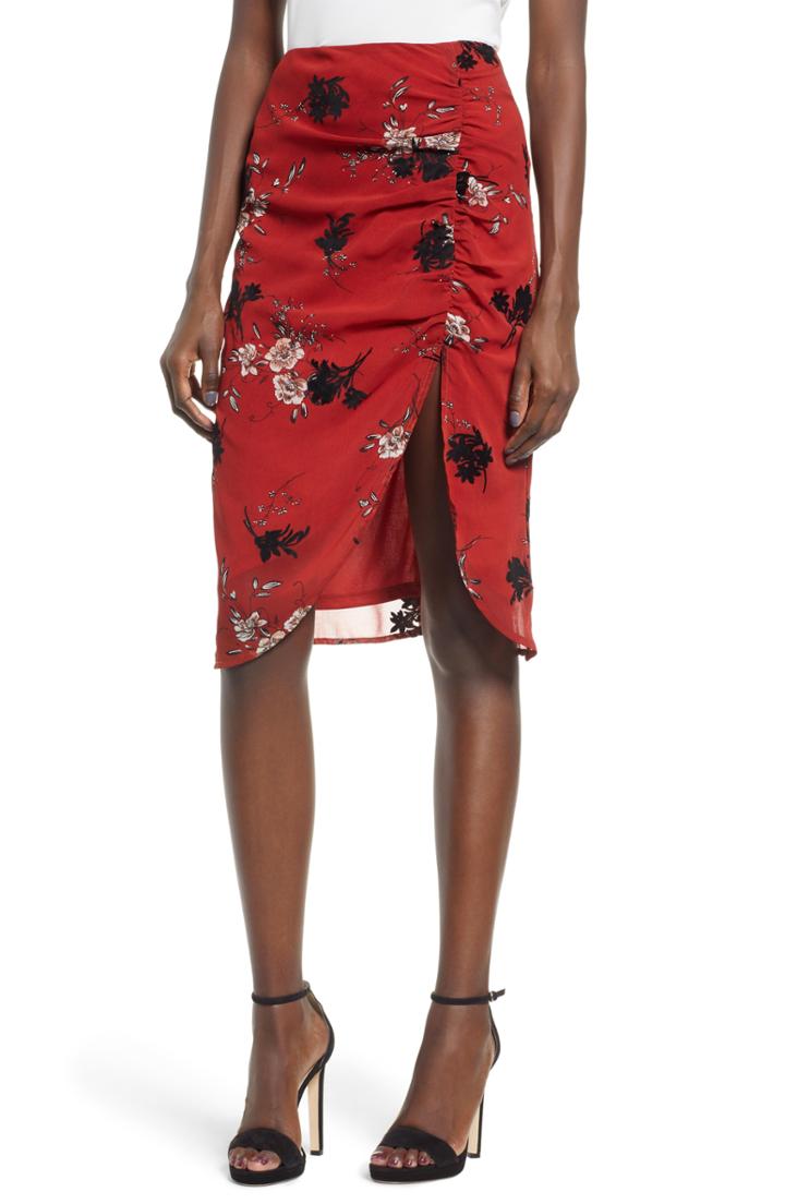 Women's 4si3nna Cinch Front Skirt - Brown