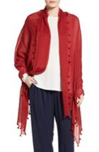 Women's Eileen Fisher Tassel Organic Cotton Wrap