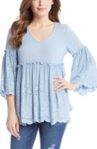 Women's Karen Kane Embroidered Ruffle Top