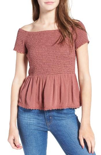 Women's Chloe & Katie Smocked Off The Shoulder Top