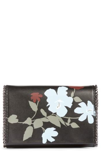 Chelsea28 Fleur Faux Leather Clutch - Black