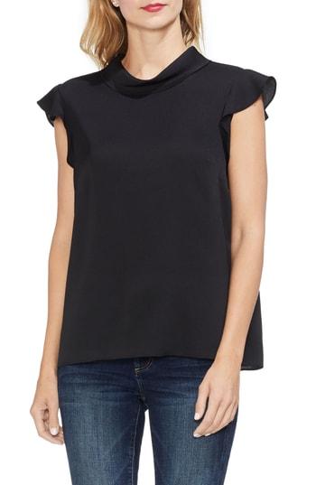 Women's Vince Camuto Ruffle Sleeve Top - Black