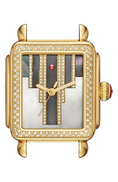 Women's Michele Deco Skyline Diamond Diamond Dial Watch Case, 33mm