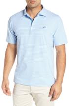 Men's Southern Tide Stripe Jersey Polo, Size - Green