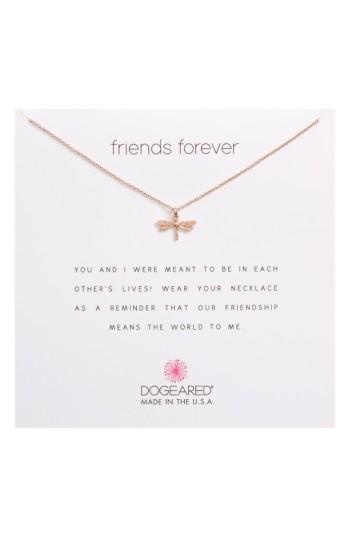 Women's Dogeared Friends Forever Dragonfly Pendant Necklace