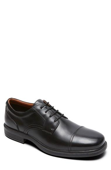 Men's Rockport 'dressports Luxe' Cap Toe Derby W - Black