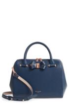 Ted Baker London Small Bowsiia Leather Bowler Bag - Blue