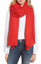 Women's Free People Kennedy Waffle Knit Scarf, Size - Red