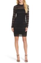 Women's Bardot Mia Mesh Knit Body-con Dress - Black