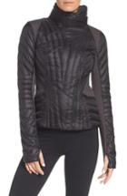 Women's Blanc Noir Motion Panel Down Puffer Jacket - Black