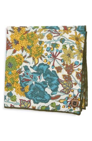 Men's Armstrong & Wilson Flower Pot Cotton Pocket Square